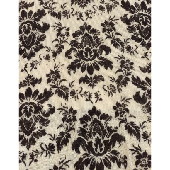 Cynthia Rowley Black & Cream Button Up 100% Merino Wool Cardigan Lace Trim: S - Picture 9 of 11